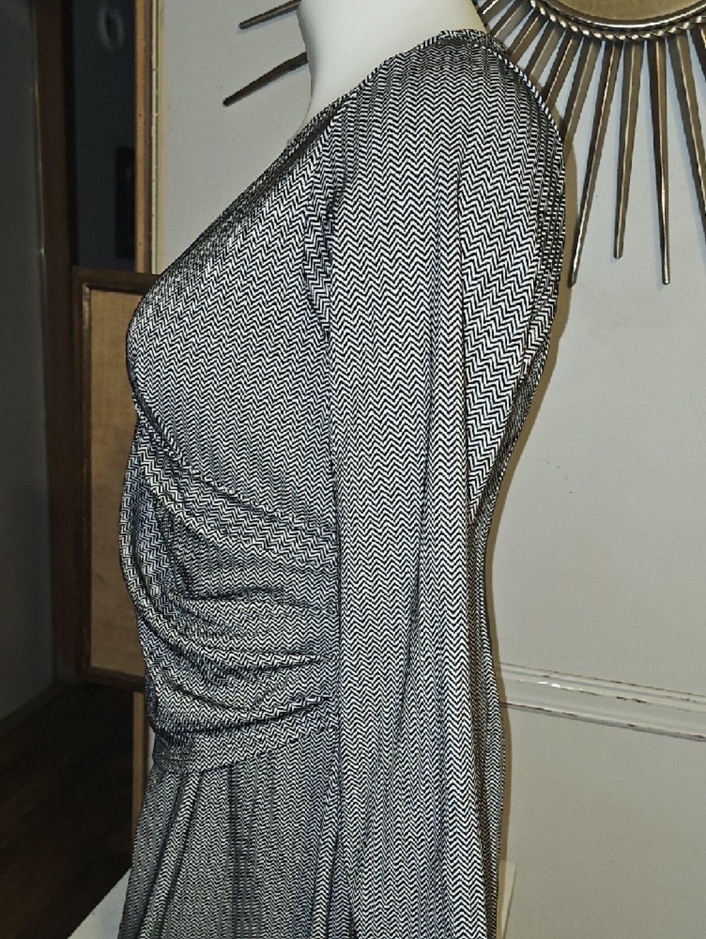 Jessica London Gray Wrap-Style Dress Size 16